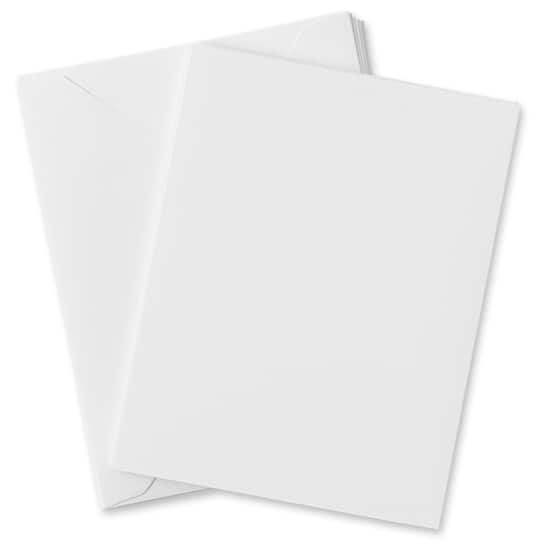 White Cards & Envelopes by Recollections™, 4.25" x 5.5"